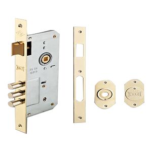 Kale Klit Mortice Lock Gold and Silver 60mm